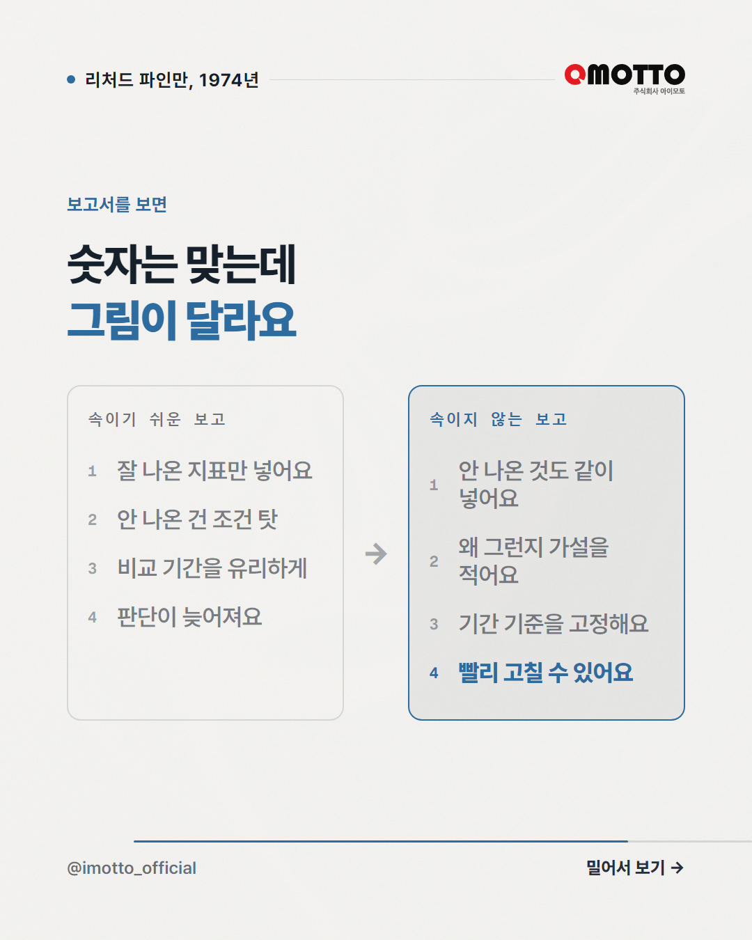 가장 속이기 쉬운 사람은 자기 자신이다 — 파인만 카드뉴스 4번째 장