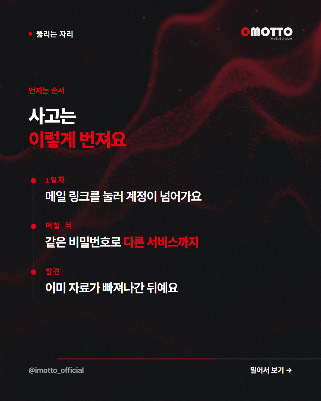 번지는 순서 — 사고는 이렇게 번져요